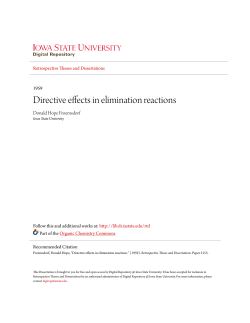Directive effects in elimination reactions