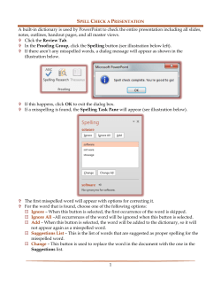 Spell Check - Information Technology Home
