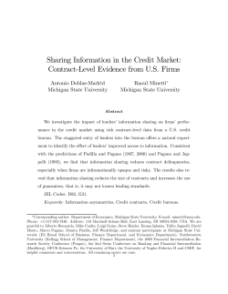 Sharing Information in the Credit Market: Contract