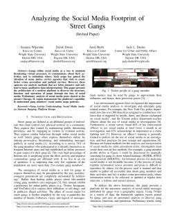 Analyzing the Social Media Footprint of Street Gangs