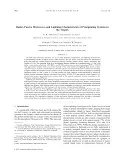 Radar, Passive Microwave, and Lightning Characteristics of