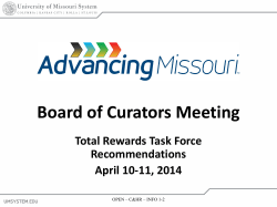 TaskForcePresentation - University of Missouri System