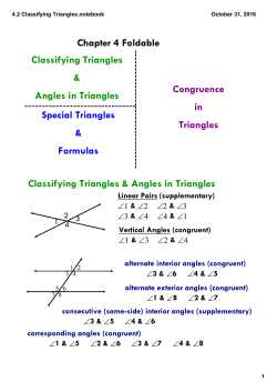 4.2 Classifying Triangles.notebook