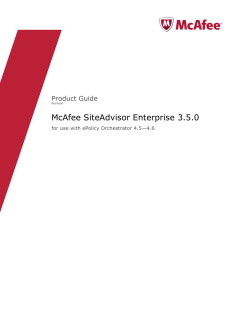 SiteAdvisor Enterprise 3.5.0 Product Guide