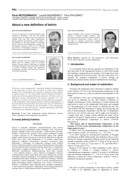 About a new definition of kelvin