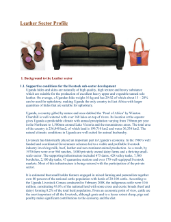Leather Sector Profile - Uganda Investment Authority