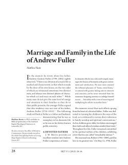 Marriage and Family in the Life of Andrew Fuller