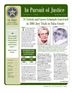 In Pursuit of Justice - Tulsa County District Attorney