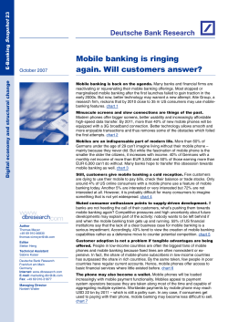 Mobile banking is ringing again. Will customers