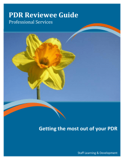 PDR Reviewee Guide - University of Exeter
