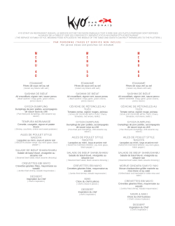 KYO - Menus Groupe