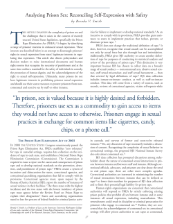 Analyzing Prison Sex: Reconciling Self