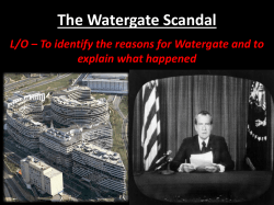 The Watergate Scandal - All Saints Academy Dunstable