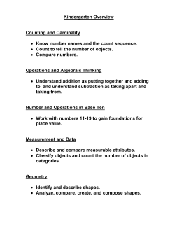 K-5 Mathematics Overview