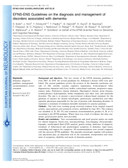 EFNS guideline dementia related disorders