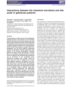 Interactions between the intestinal microbiota and bile acids in