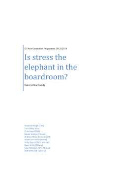 Is stress the elephant in the boardroom?