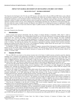Impact of Global Recession on Developed and BRIC countries