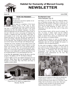 newsletter - Habitat for Humanity of Merced County