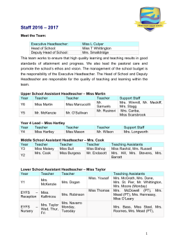 Staff 2016 &ndash; 2017 - Beam Primary School