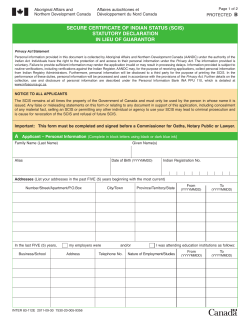 Statutory Declaration in Lieu of Guarantor