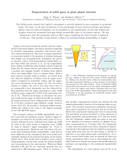 Sequestration of noble gases in giant planet