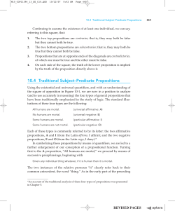10.4 Traditional Subject&ndash;Predicate Propositions