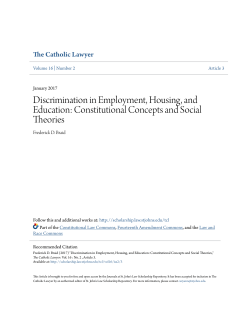 Discrimination in Employment, Housing, and Education