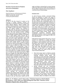 Energy Consumption by North Atlantic Fisheries