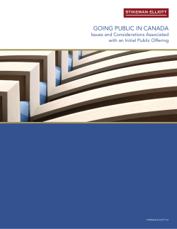 Going Public in Canada