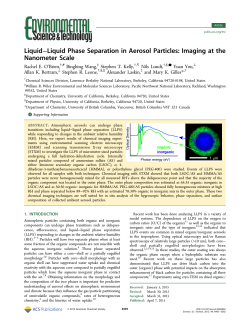 Liquid&ndash;Liquid Phase Separation in Aerosol Particles