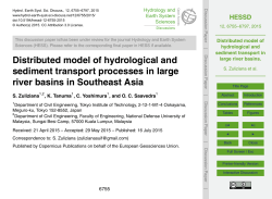Distributed model of hydrological and sediment transport in large
