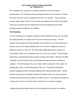 IDX Coin Acceptors