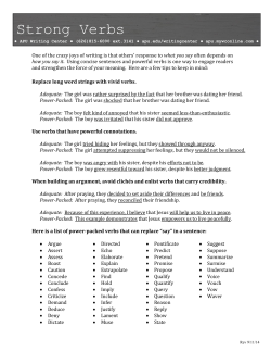 Strong Verbs