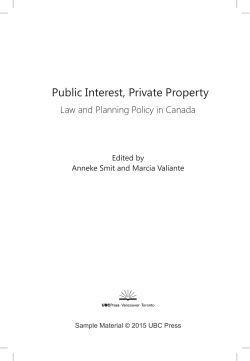 Public Interest, Private Property