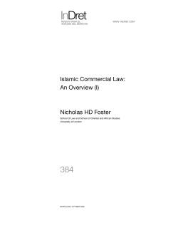 Islamic Commercial Law: An Overview