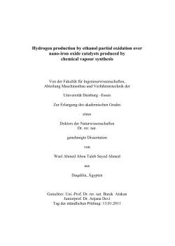 Hydrogen production by ethanol partial oxidation