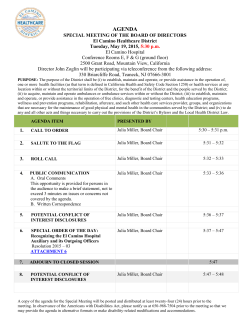 Meeting Packet of Board of Directors ECHD - 5/19/15