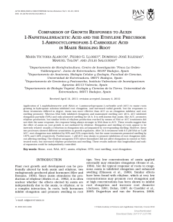 COMPARISON OF GROWTH RESPONSES TO AUXIN