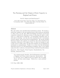Tax Farming and the Origins of State Capacity in England and France