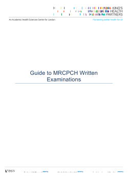 MRCPCH Written Exam guide - London School of Paediatrics