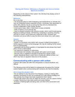 Police interview guidance notes for people with autism