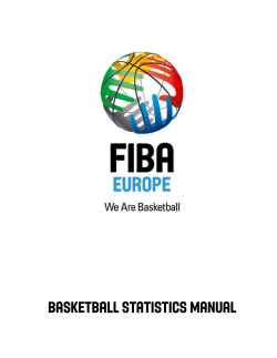 Basketball Statistics Manual