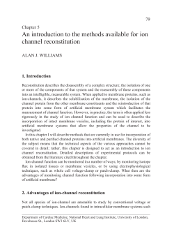 An introduction to the methods available for ion channel reconstitution