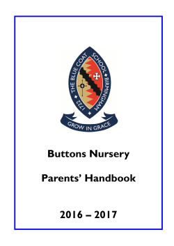 Buttons Nursery Parents` Handbook 2016 – 2017