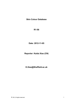 Skin Colour Database R1-56 Date: 2012-11