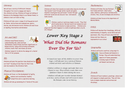 Lower Key Stage 2 What Did the Romans Ever Do For Us?