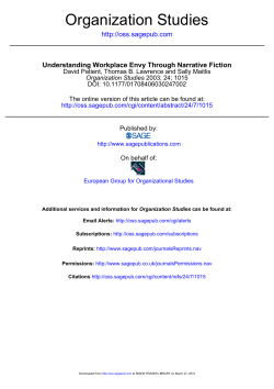 Understanding workplace envy through narrative