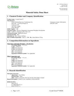 MSDS - Knox Fertilizer