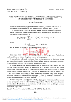 The Perimeter of optimal convex lattice polygons in the sense of